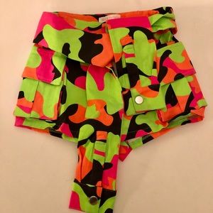 Dolls Kill Neon Army Shorts